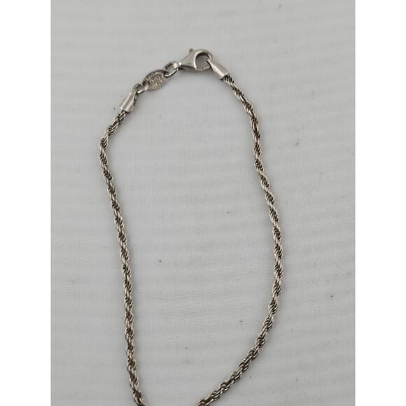 Dyadema Jewelry - Ladies Dyadema 925 Sterling Silver Italy Vintage 7.25 " Rope Bracelet Petite